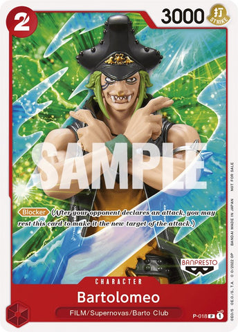 Bartolomeo (One Piece Film Red) [Cartes promotionnelles One Piece] 