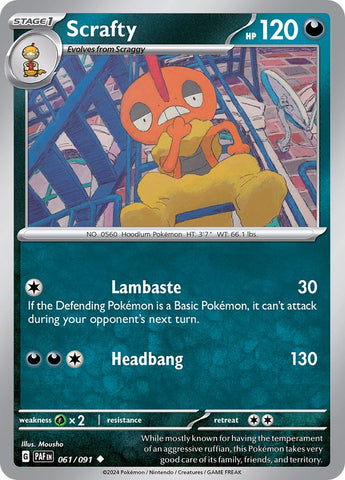 Scrafty (061/091) [Scarlet & Violet: Paldean Fates]