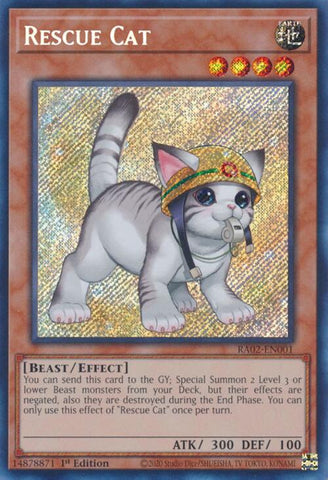 Rescue Cat (Alternate Art) (Secret Rare) [RA02-EN001] Secret Rare