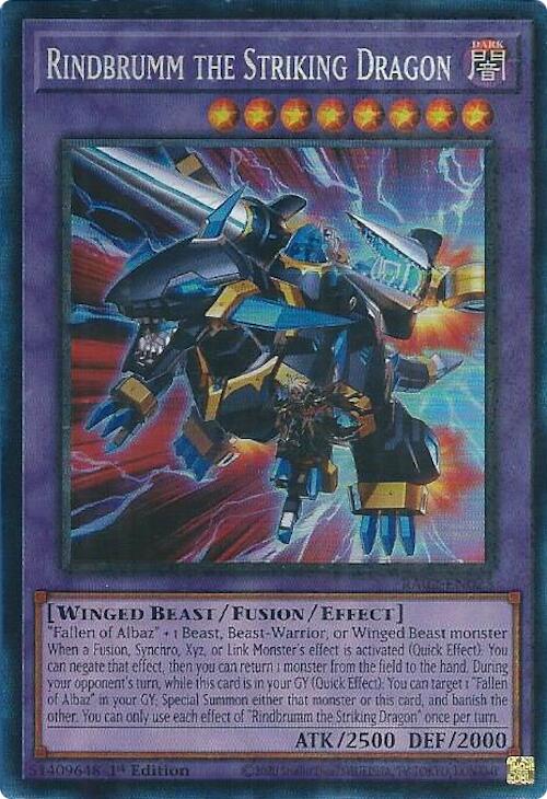 Rindbrumm the Striking Dragon (PCR) [RA02-EN025] Prismatic Collector's Rare