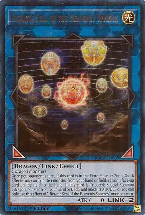 Hieratic Seal of the Heavenly Spheres (UR) [RA02-EN039] Ultra Rare