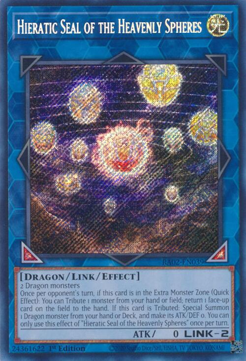 Hieratic Seal of the Heavenly Spheres (Secret Rare) [RA02-EN039] Secret Rare