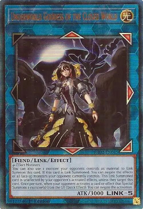 Underworld Goddess of the Closed World (PUR) [RA02-EN045] Prismatic Ultimate Rare