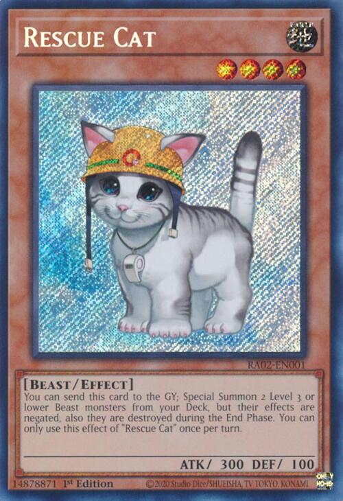 Rescue Cat (Secret Rare) [RA02-EN001] Secret Rare