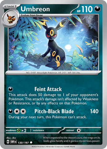 Umbreon (130/197) [Écarlate et Violet : Flammes d'Obsidienne] 