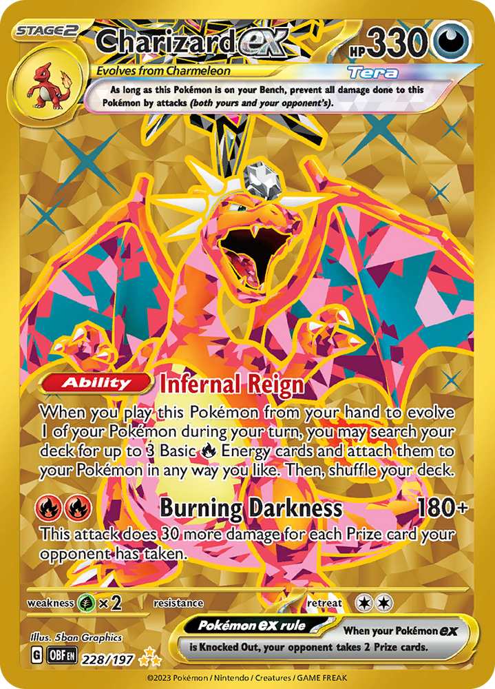 Charizard ex (228/197) [Écarlate et Violet : Flammes d'Obsidienne] 