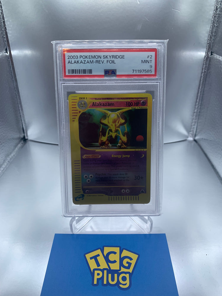 2003 Pokémon Alakazam Reverse Foil Skyridge PSA 9