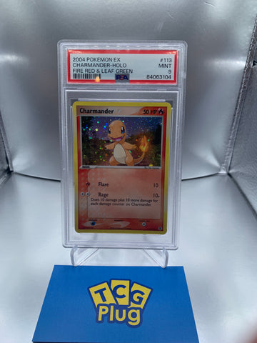 2004 Pokémon Salamèche Holo Rouge Feu &amp; Vert Feuille PSA 9