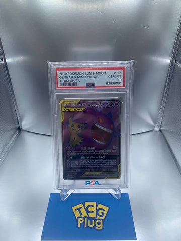 2019 Pokémon Gengar et Mimikyu GX Full Art font équipe PSA 10