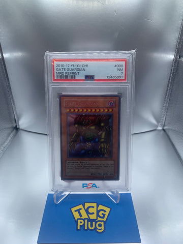 2010 Yu-Gi-Oh! Gate Guardian Secret Rare MRD Réimpression PSA 7