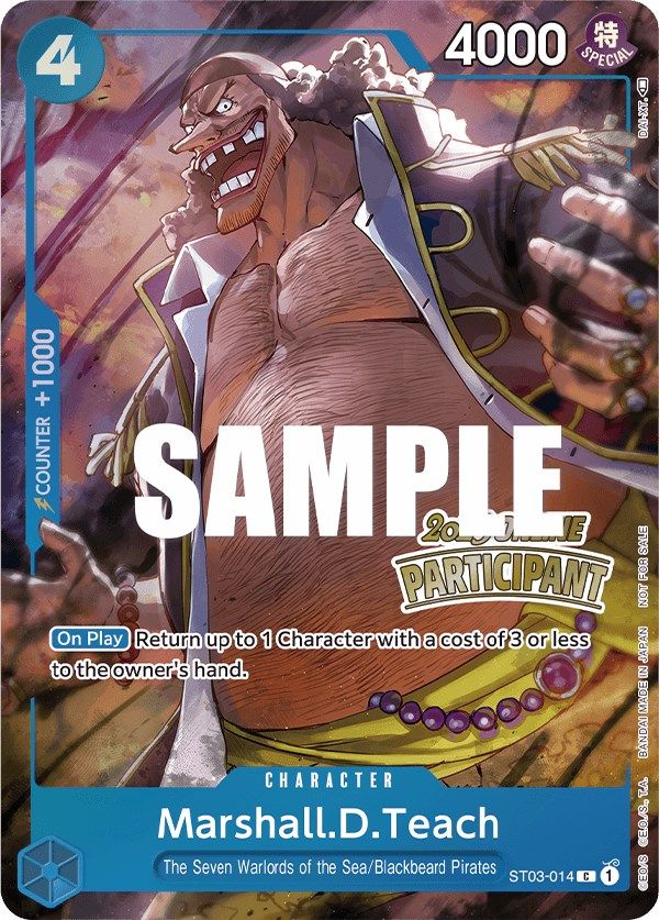 Marshall.D.Teach (régional en ligne 2023) [Participant] [Cartes promotionnelles One Piece] 