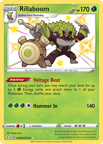Rillaboom (SV006/SV122) [Épée et Bouclier : Shining Fates] 