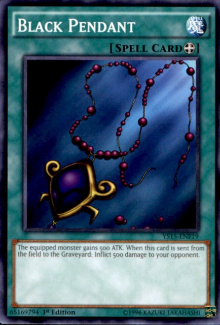 Pendentif noir [YS15-ENF19] commun 