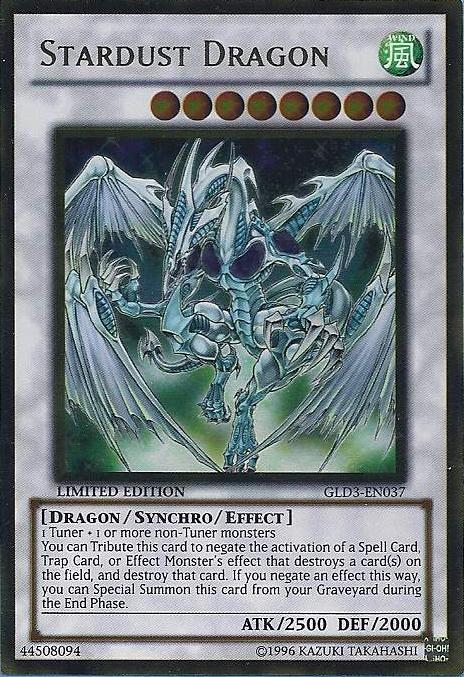 Dragon Poussière D'Étoile [GLD3-EN037] Or Rare 