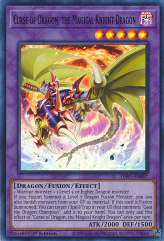 Curse of Dragon, the Magical Knight Dragon [DIFO-EN097] Super Rare