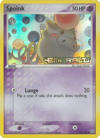 Spoink (66/106) (Estampillé) [EX : Émeraude] 