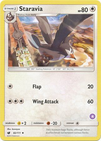 Staravia (82/111) (Deck exclusif #4) [Soleil et Lune : Kit d'entraînement - Alolan Sandslash] 