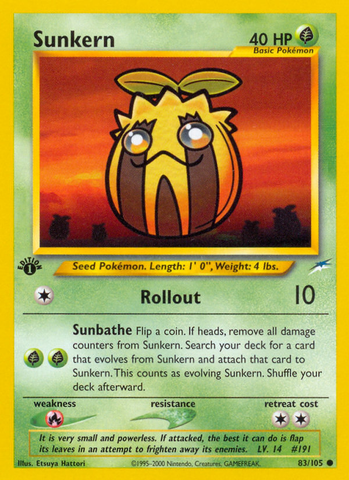 Sunkern (83/105) [Neo Destiny 1ère édition] 