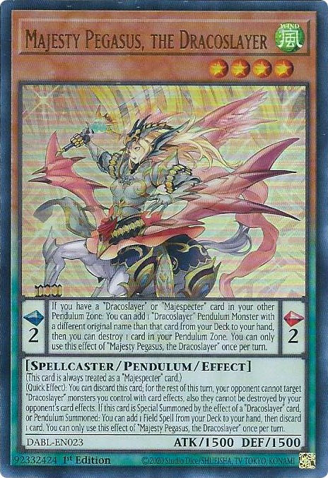 Majesté Pegasus, le Dracoslayer [DABL-EN023] Ultra Rare 