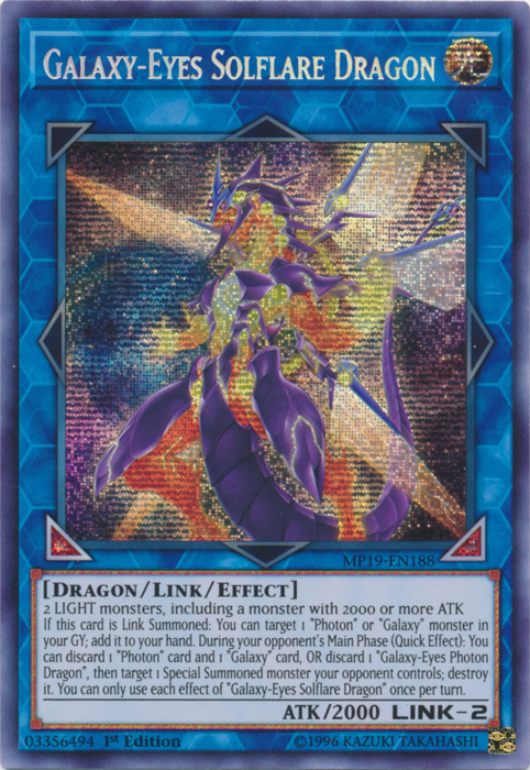 Dragon Solflare aux Yeux Galactiques [MP19-EN188] Secret Prismatique Rare 