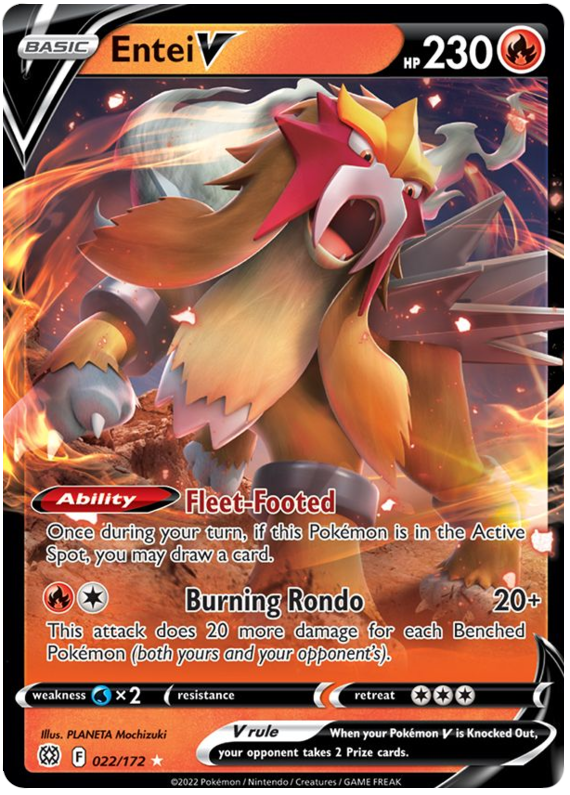 Entei V (022/172) [Épée et bouclier : étoiles brillantes] 