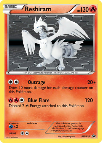 Reshiram (BW004) [Noir et blanc : promotions Black Star] 