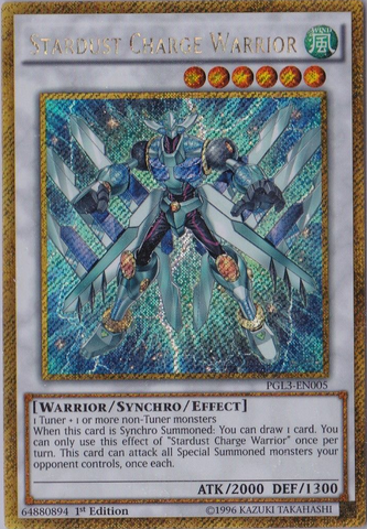 Stardust Charge Warrior [PGL3-EN005] Or Secret Rare 