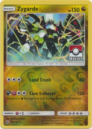 Zygarde (100/147) (Promo de la Ligue) [Soleil et Lune : Ombres brûlantes] 