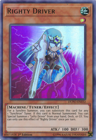 Pilote Righty [DUPO-EN032] Ultra Rare 