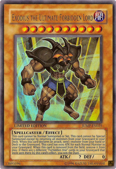 Exodius, le Seigneur Interdit Ultime [JUMP-EN025] Ultra Rare 