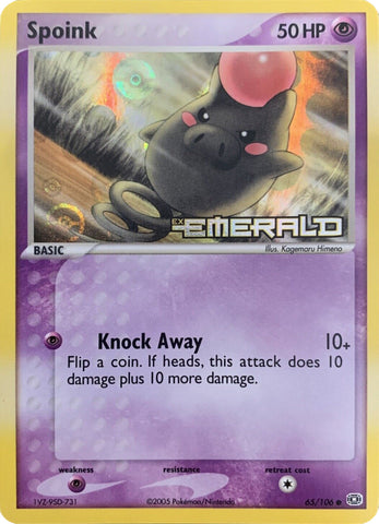 Spoink (65/106) (Estampillé) [EX : Émeraude] 