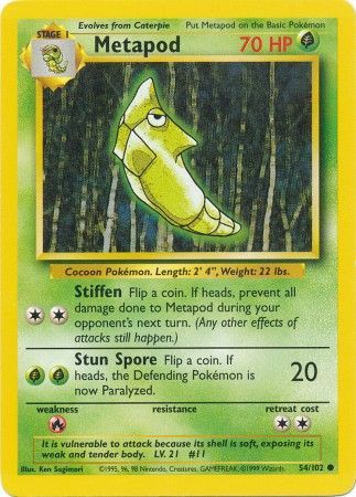 Metapod (54/102) [Base Set Unlimited]