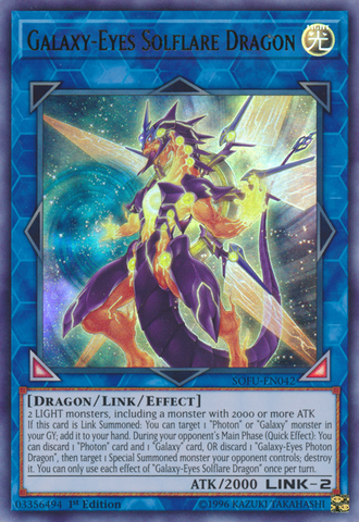 Dragon Solflare aux Yeux Galactiques [SOFU-EN042] Ultra Rare 
