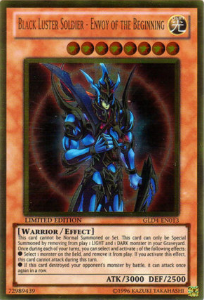 Soldat Black Lustre - Envoyé du Commencement [GLD4-EN013] Or Rare 